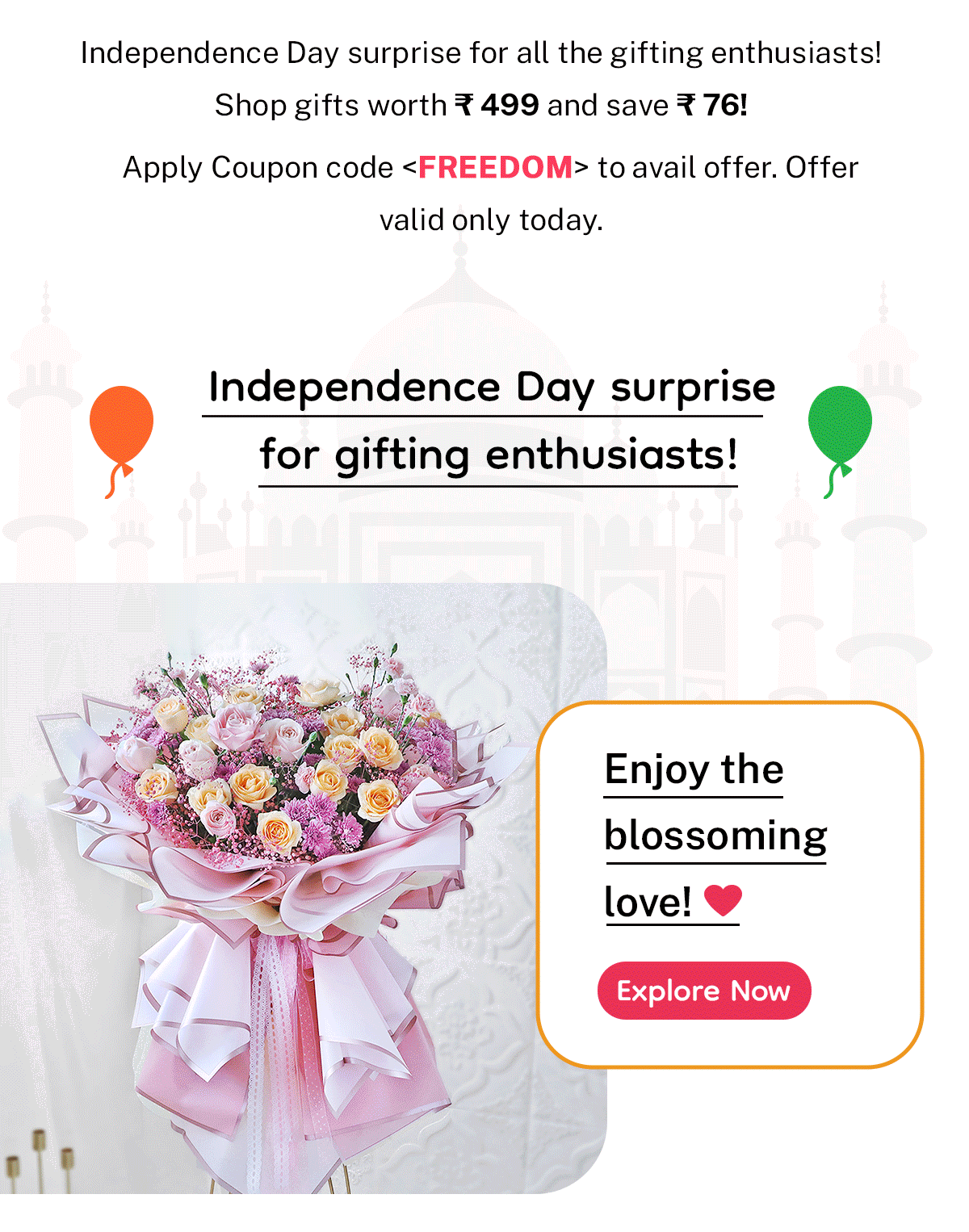 Get a Special discount this Independence Day!